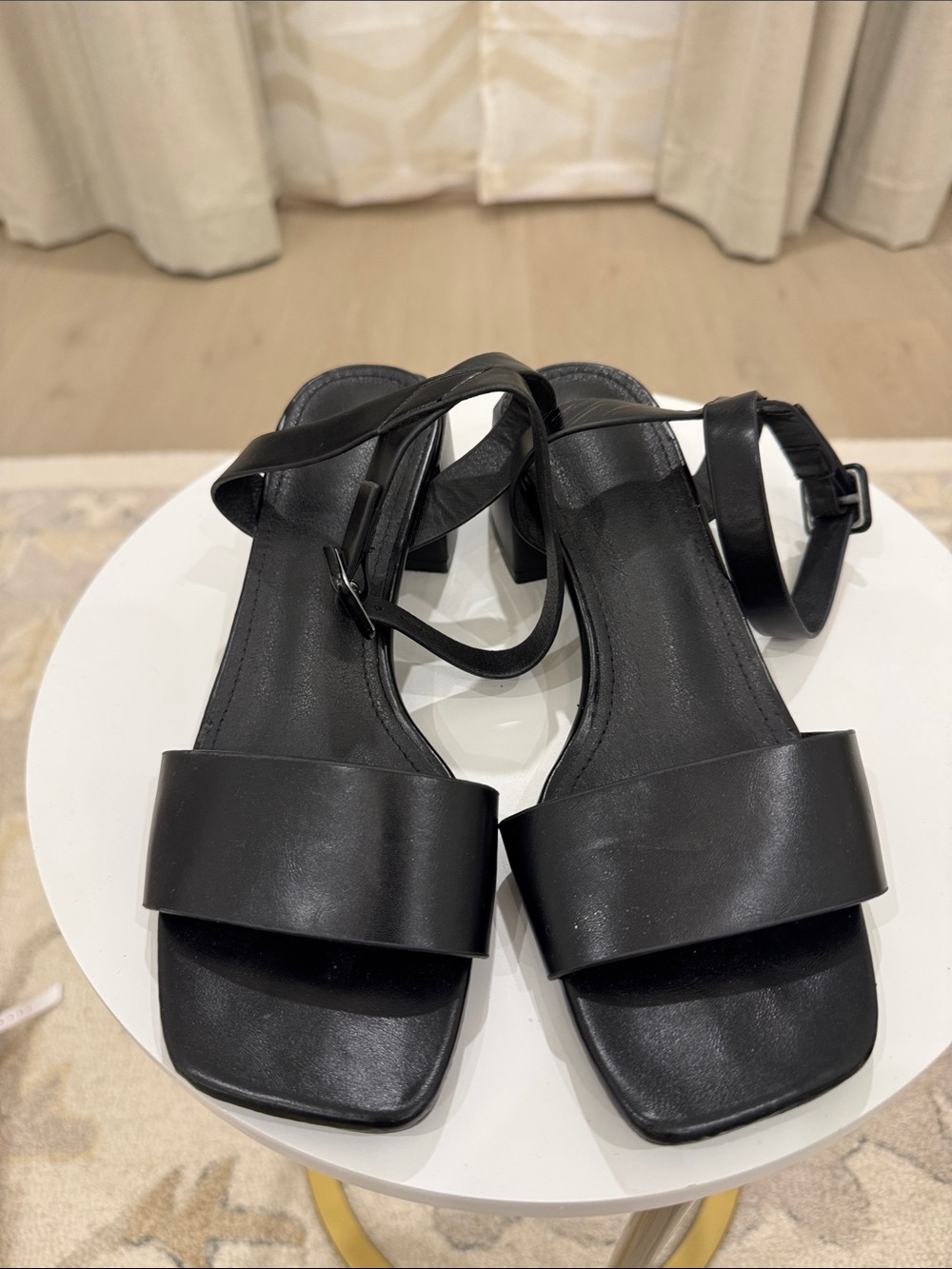 Women’s Black Strappy Block Heel Sandals